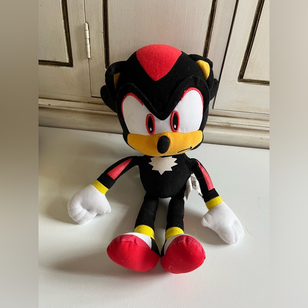 Sonic the Hedgehog Shadow Plush Doll Stuffed Animal 12" 2017 Video game toy